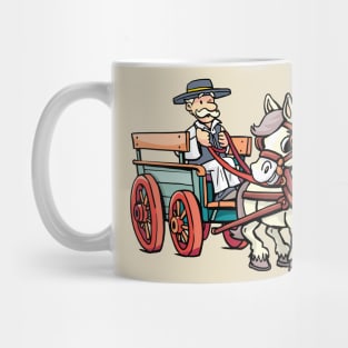 coachman drives a horse-drawn carriage Mug